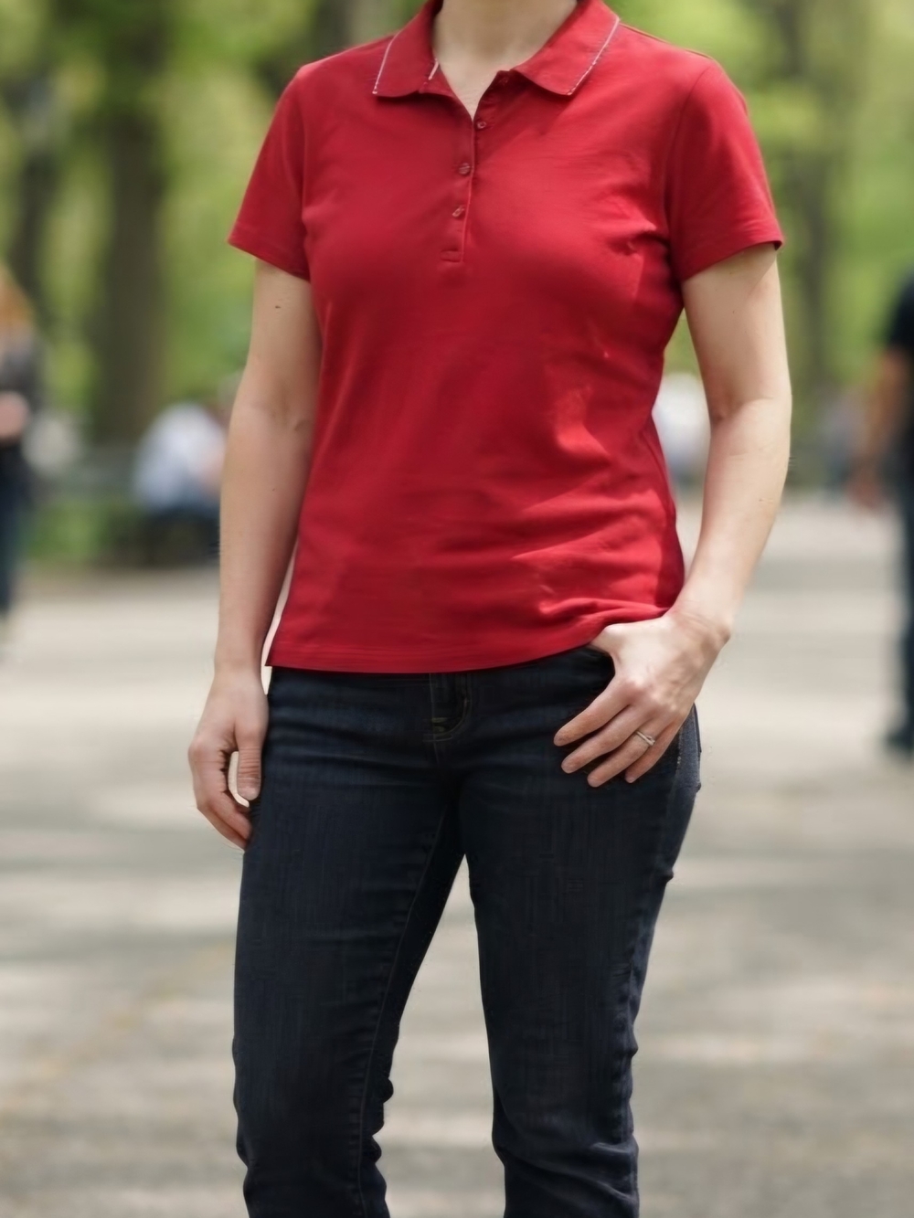 croft & barrow Red Short-Sleeve Polo Tee